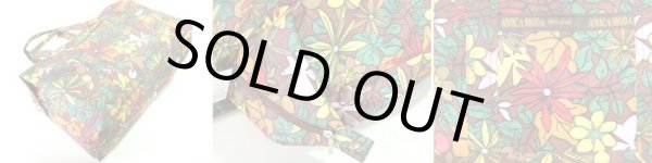 画像2: AMICA MODA/花＆葉柄２ＷＡＹボストンバッグ（２色有） (2)