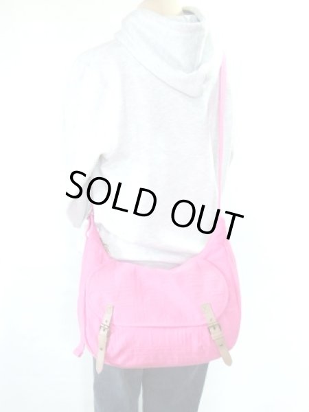 画像5: 織りチェック帆布ショルダーバッグ（２色有） (5)