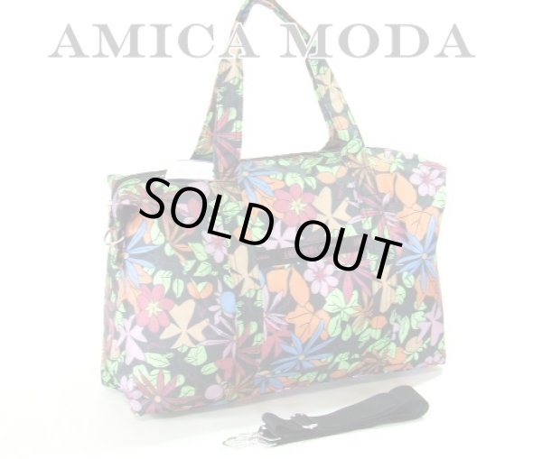 画像4: AMICA MODA/花＆葉柄２ＷＡＹボストンバッグ（２色有） (4)