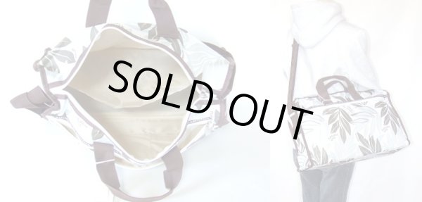 画像3: トロピカルなリーフ柄２ＷＡＹボストンバッグ（３色有） (3)