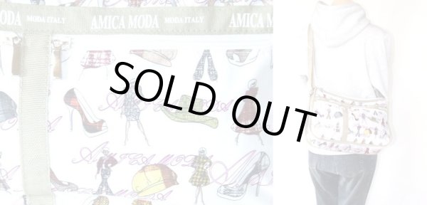 画像3: 【拡幅機能】モデルプリントショルダーバッグ（３色有） (3)