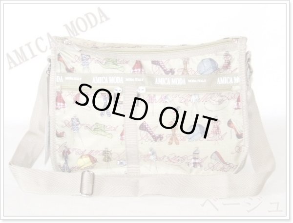 画像5: 【拡幅機能】モデルプリントショルダーバッグ（３色有） (5)