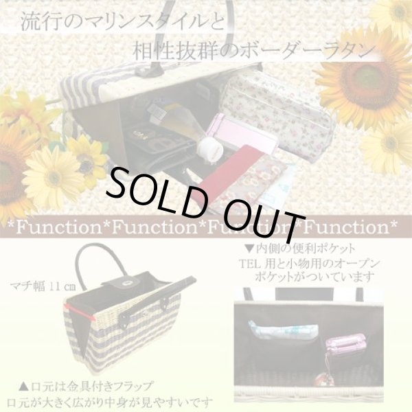 画像3: 【特売】ＦＩＳＣＨボーダーラタンバッグ (3)