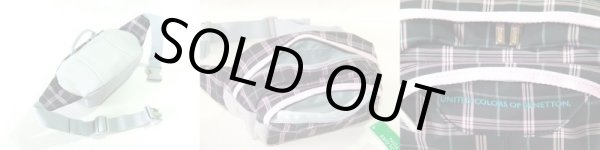 画像2: BENETTONベネトンチェック柄ウエストバッグ（３色有） (2)