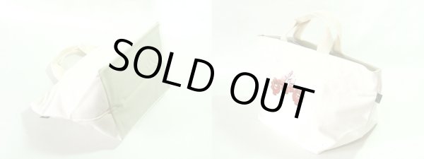 画像2: 【訳あり】ハイビスカスプリント帆布手提げバッグ(３色有) (2)