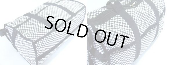 画像2: チェッカーフラッグ2wayトラベルボストンバッグ（２色有） (2)