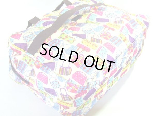 画像2: moamoa大容量４０Ｌバッグ柄折り畳みボストンバッグ (2)