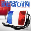 画像1: トリコロール／フランス国旗スパンコールショルダーバッグ【メール便ok】 (1)