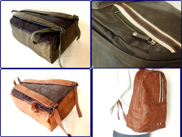 画像3: ＜値下げ＞シボ感のあるおしゃれなフェイクレザーメンズリュックサック(４色有) (3)