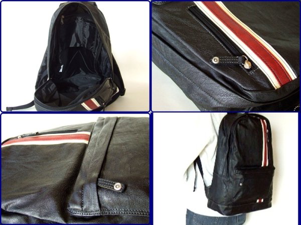 画像2: ＜値下げ＞シボ感のあるおしゃれなフェイクレザーメンズリュックサック(４色有) (2)