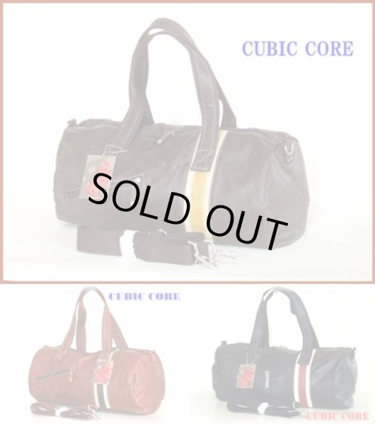 画像1: ＜値下げ＞COREシボ感のあるオシャレな合皮使い２ＷＡＹボストンバッグ(３色有) (1)