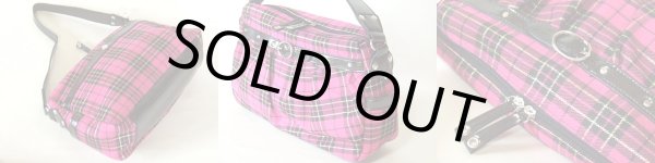 画像2: 【値下げセール品】【４７％ｏｆｆ】金糸使いコットンチェックショルダーバッグ(２色有) (2)