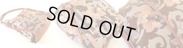 画像2: ゴブラン花柄リュック＆ショルダーバッグ（４色有） (2)