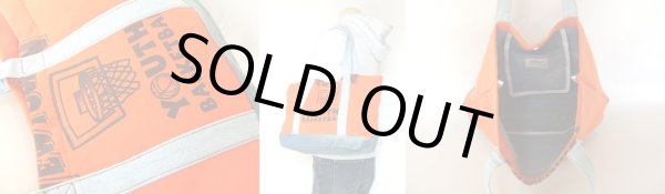 画像3: 【特売】Ｔシャツ＆ジーンズリメークトートバッグ橙 (3)