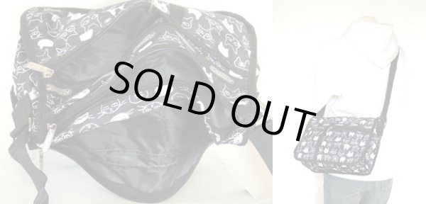 画像4: 【メール便ok】拡幅機能猫イラストショルダーバッグ（２色有） (4)