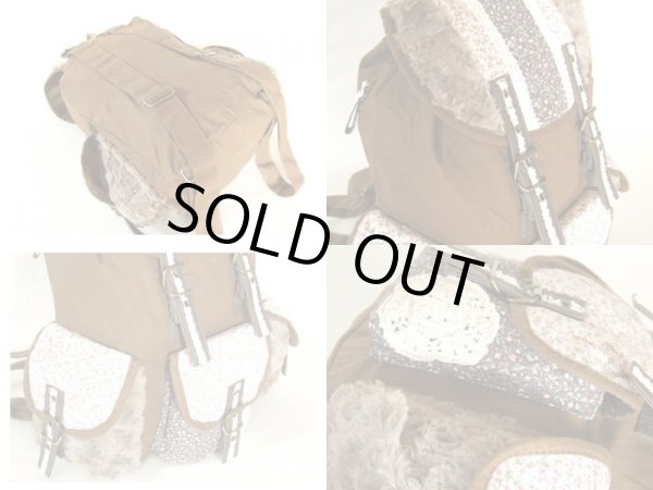 画像2: ＜訳あり＞レディースボアレラ小花柄リュックサック（３色有） (2)