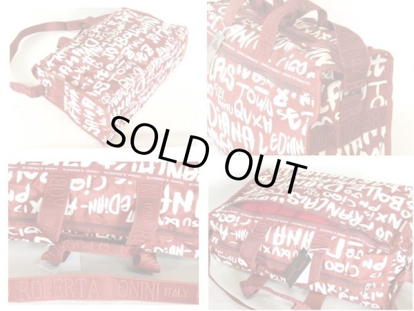 画像2: グラフィックフォント2WAYボストンバッグ（３色有） (2)