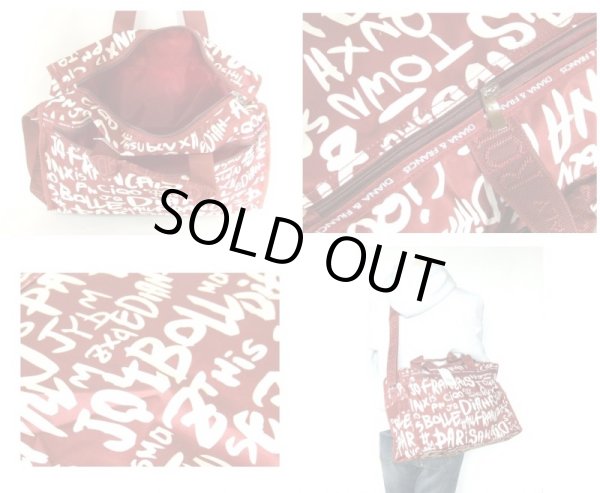 画像3: グラフィックフォント2WAYボストンバッグ（３色有） (3)