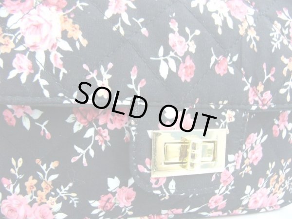 画像3: 【特売】小花柄キルト２ＷＡＹショルダーバッグ（２色有） (3)