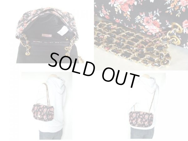 画像3: 【メール便ok】花柄キルトチェーン付2wayショルダーバッグ（２色有） (3)