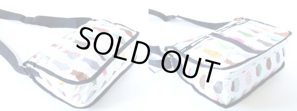 画像2: 【メール便ok】拡幅機能カラフルな猫柄ショルダーバッグ（２色有） (2)