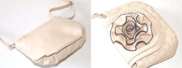 画像2: ＜値下げ＞フェミニンなコサージュショルダーバッグ（２色有） (2)