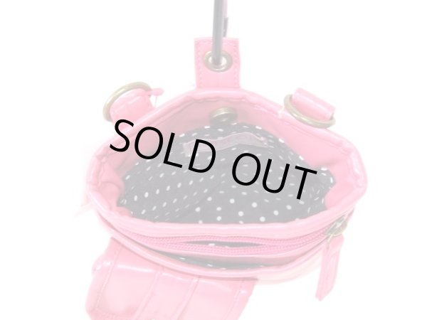 画像4: 【特売】【メール便ok】ローズピンク3WAY合皮シザーバッグ (4)