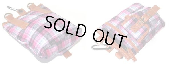 画像2: 【特売】【メール便ok】チェック柄3WAYシザーバッグ（２色有） (2)