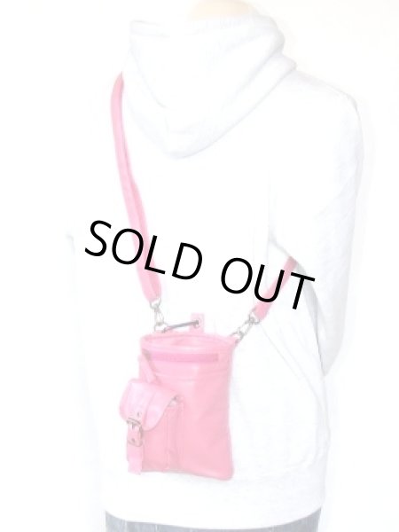 画像5: 【特売】【メール便ok】ローズピンク3WAY合皮シザーバッグ (5)