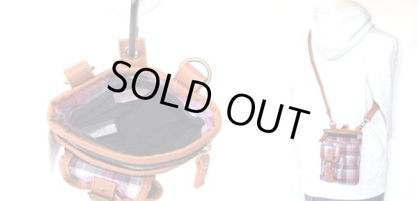 画像3: 【特売】【メール便ok】チェック柄3WAYシザーバッグ（２色有） (3)