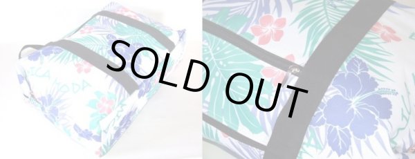 画像2: ハイビスカス＆リーフ柄2wayボストンバッグ（２色有） (2)