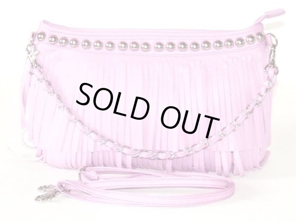 画像2: フリンジ＆スタッズ2WAYショルダーバッグ（２色有） (2)