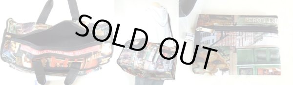 画像3: オシャレなカフエレストランプリント2wayボストンバッグ (3)