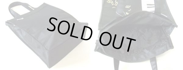 画像2: ピアノ鍵盤＆仔猫刺繍入り手提げバッグ (2)