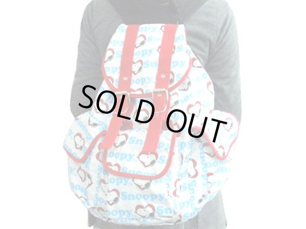 画像5: 【特売】SNOOPYスヌーピーハート３Ｐリュックサック (5)