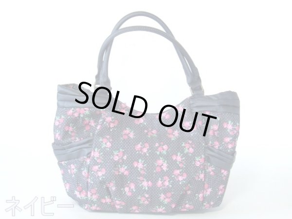 画像3: 【sale】VISAGEエレガントな小花柄（ローズ）ハンドバッグ（３色有） (3)