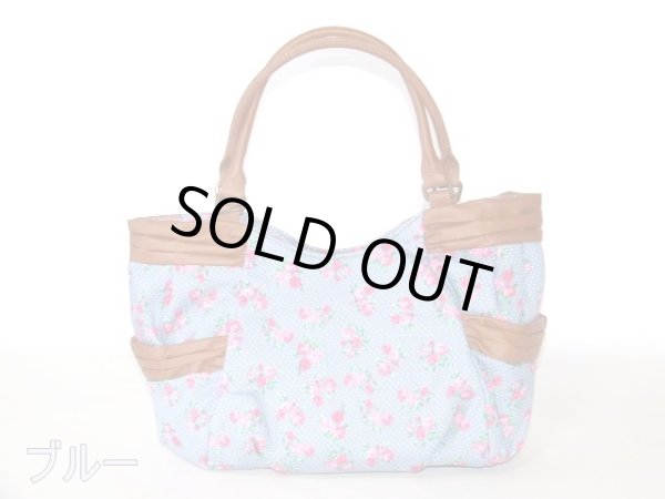 画像2: 【sale】VISAGEエレガントな小花柄（ローズ）ハンドバッグ（３色有） (2)