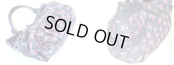 画像4: 【sale】VISAGEエレガントな小花柄（ローズ）ハンドバッグ（３色有） (4)