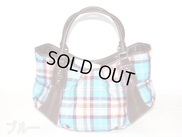 画像2: 【訳あり】VISAGEおしゃれなチェック柄レディースハンドバッグ（３色有） (2)