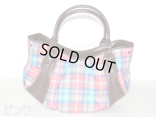 画像3: 【訳あり】VISAGEおしゃれなチェック柄レディースハンドバッグ（３色有） (3)