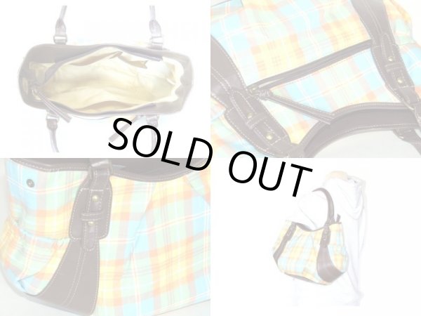 画像5: 【訳あり】VISAGEおしゃれなチェック柄レディースハンドバッグ（３色有） (5)