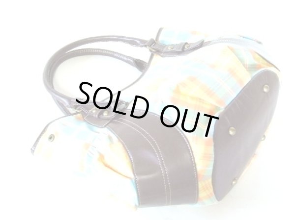 画像4: 【訳あり】VISAGEおしゃれなチェック柄レディースハンドバッグ（３色有） (4)