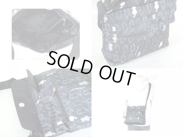 画像3: 【メール便ok】猫シルエットショルダーバッグ（３色有） (3)