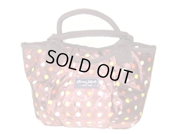 画像4: カラフルドットジャガード手提げバッグ（３色有）【メール便ok】 (4)