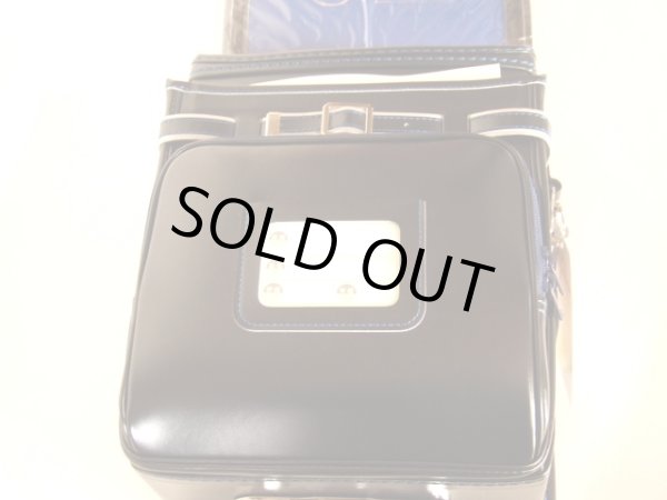 画像3: 在庫特売【送料込】天使のはね青ステッチランドセル黒Ａ４対応 (3)