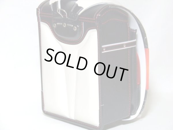 画像2: 在庫特売【送料込】天使のはね赤ステッチランドセル黒Ａ４対応 (2)