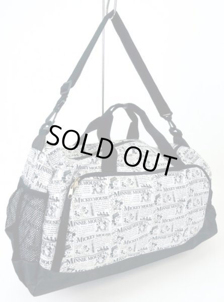 画像2: ミッキー＆ミニーマウスコミック柄2WAYボストンバッグ（２色有） (2)