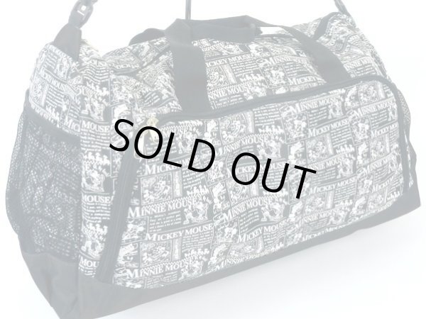 画像3: ミッキー＆ミニーマウスコミック柄2WAYボストンバッグ（２色有） (3)