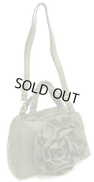 画像4: FISCH大きなコサージュ2WAYショルダーバッグ緑 (4)