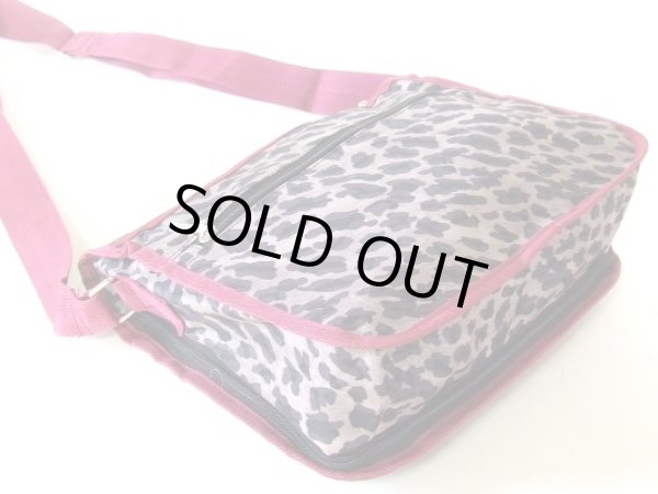 画像2: 【メール便ok】拡幅機能レオパードショルダーバッグ(２色有) (2)